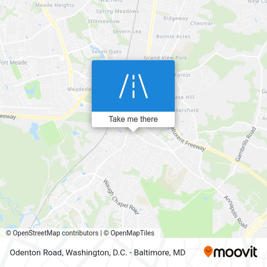 Odenton Road map