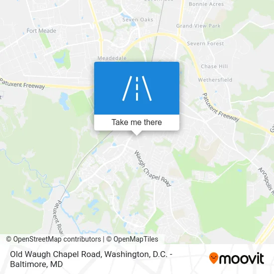 Old Waugh Chapel Road map