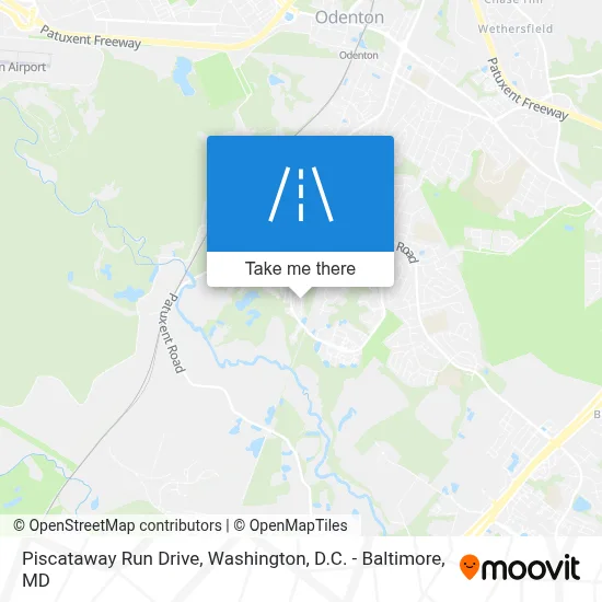 Piscataway Run Drive map