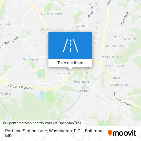 Portland Station Lane map