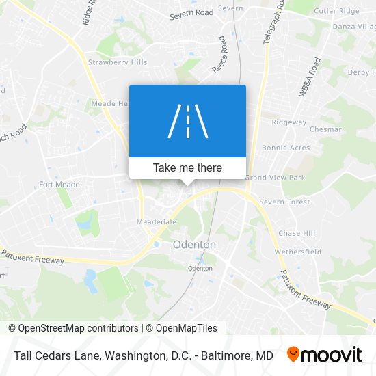 Tall Cedars Lane map