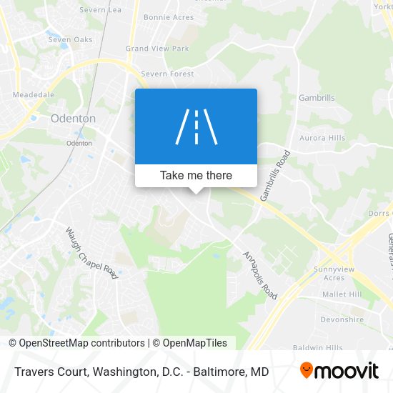 Travers Court map