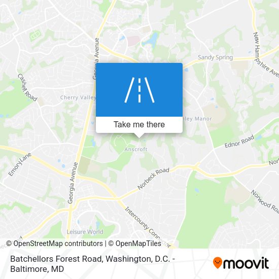 Batchellors Forest Road map