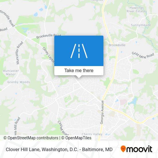 Clover Hill Lane map