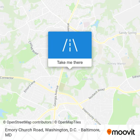 Emory Church Road map