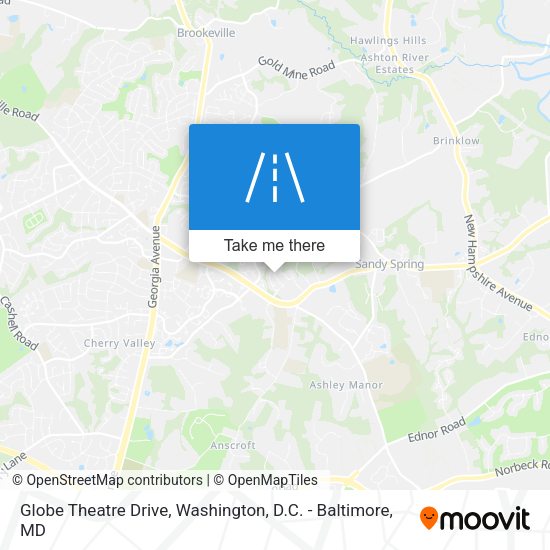 Globe Theatre Drive map
