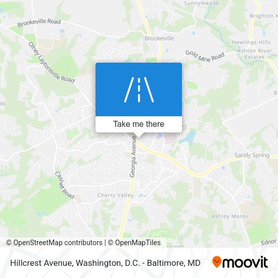 Mapa de Hillcrest Avenue