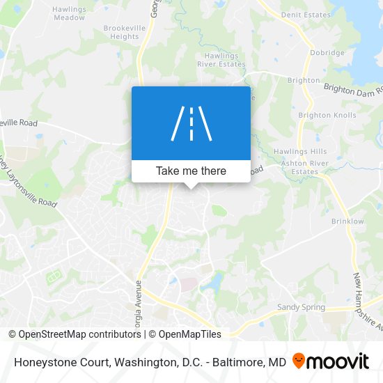 Mapa de Honeystone Court