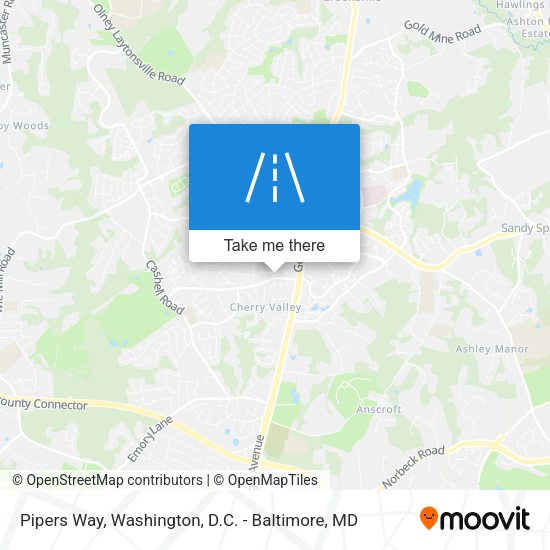 Pipers Way map
