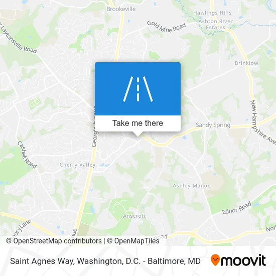 Saint Agnes Way map