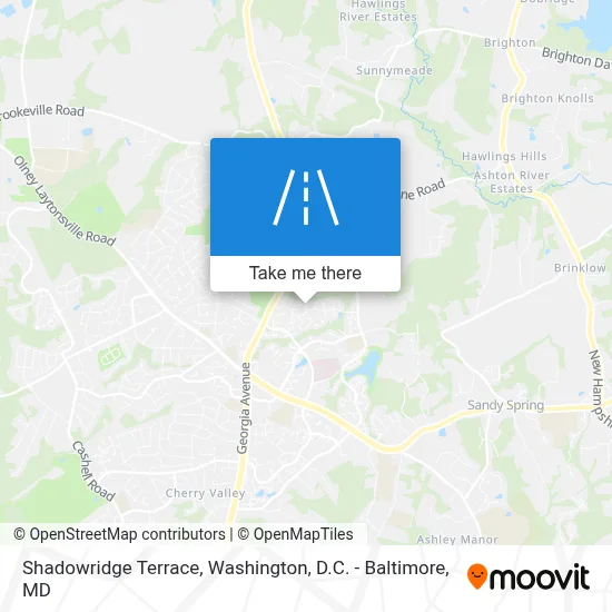 Shadowridge Terrace map