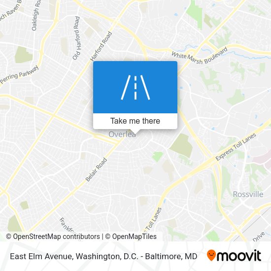 East Elm Avenue map