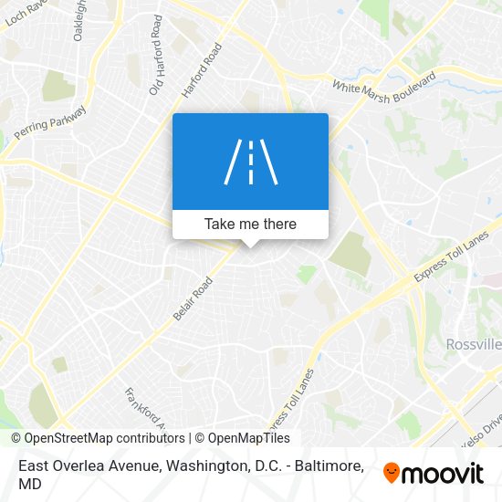 East Overlea Avenue map