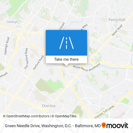 Green Needle Drive map