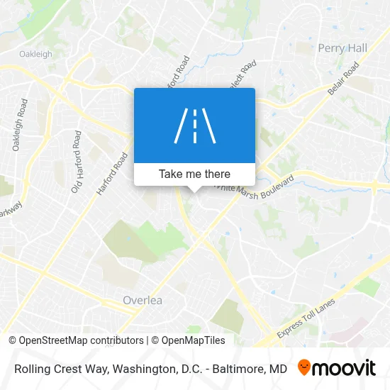 Rolling Crest Way map