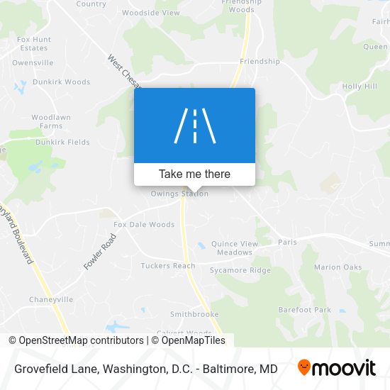 Grovefield Lane map