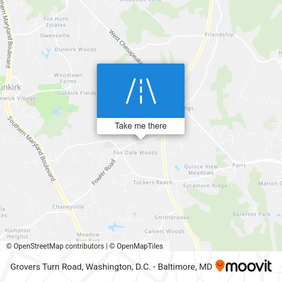 Grovers Turn Road map