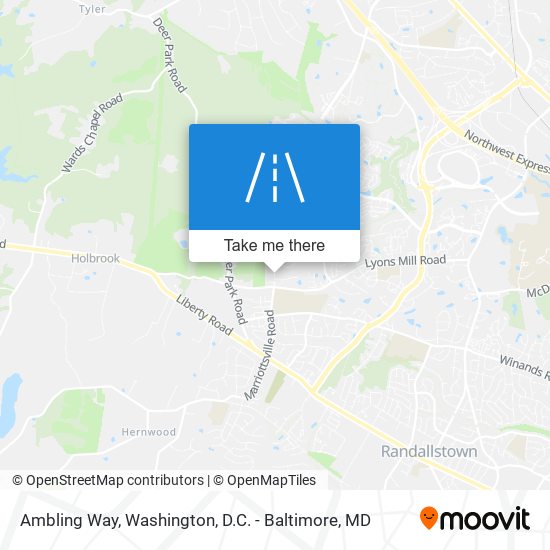 Ambling Way map