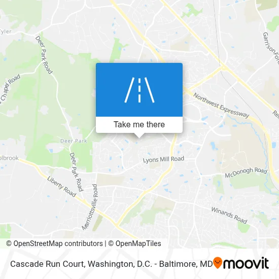 Cascade Run Court map