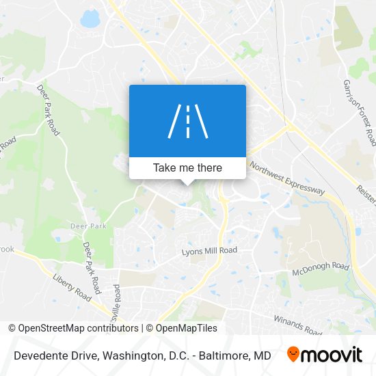 Devedente Drive map