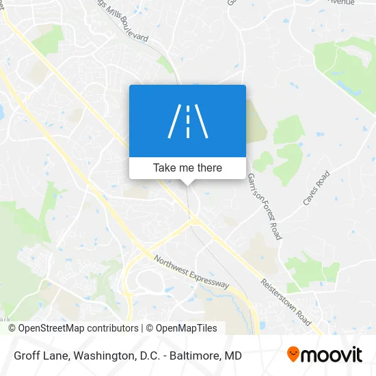 Groff Lane map