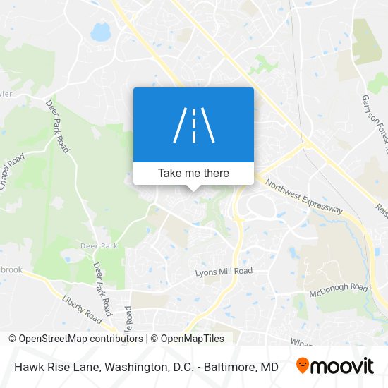 Hawk Rise Lane map