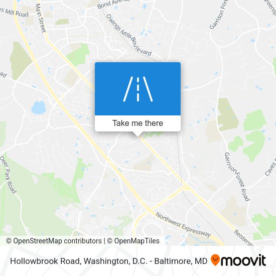 Hollowbrook Road map