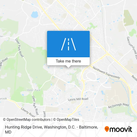 Hunting Ridge Drive map