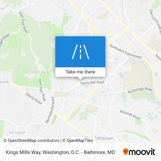 Kings Mills Way map