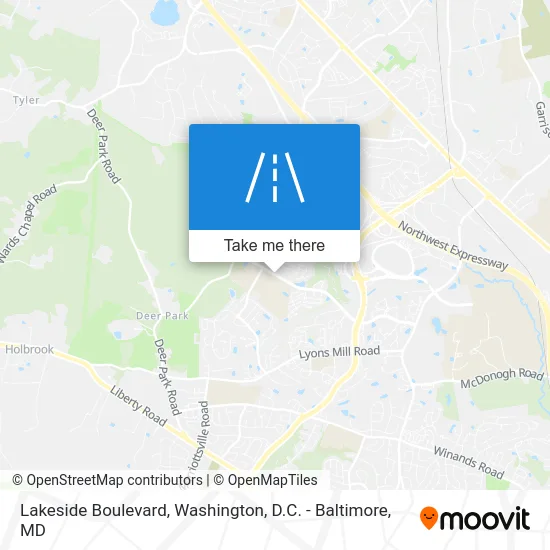 Lakeside Boulevard map