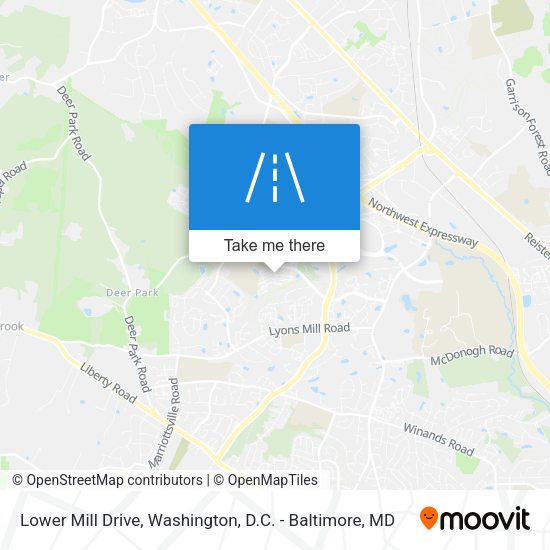 Lower Mill Drive map