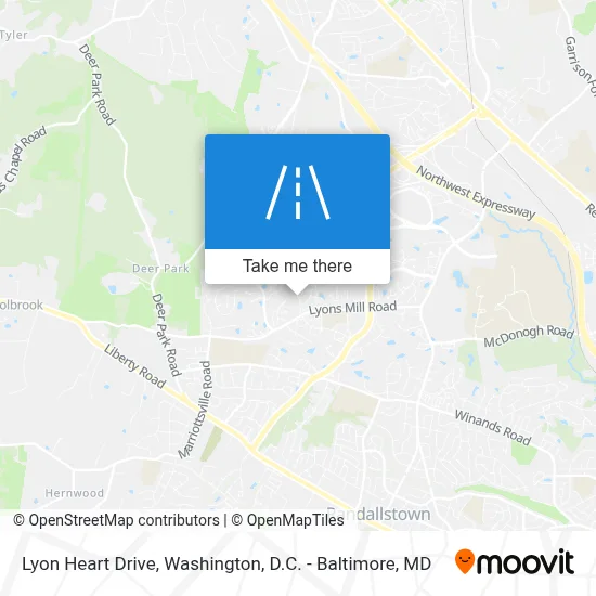 Lyon Heart Drive map