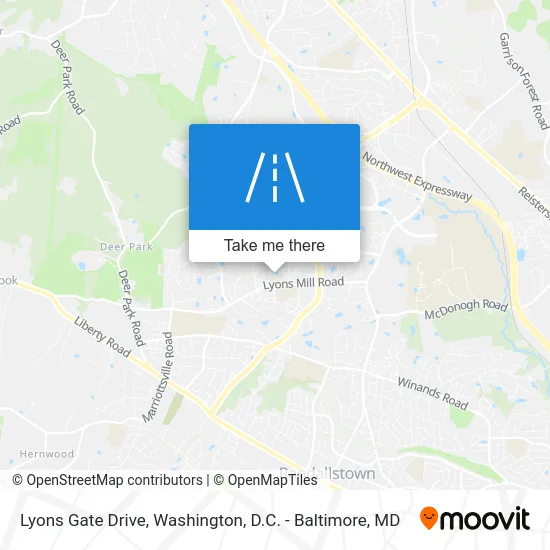 Lyons Gate Drive map