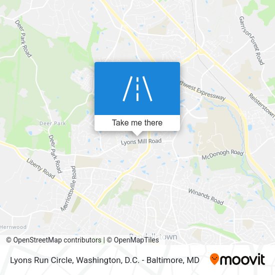Mapa de Lyons Run Circle