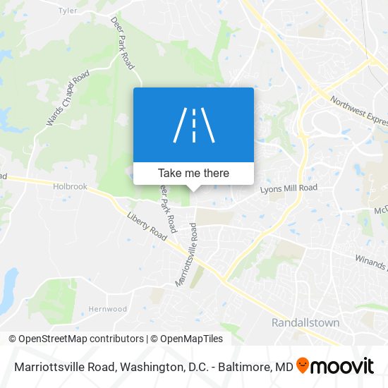 Marriottsville Road map