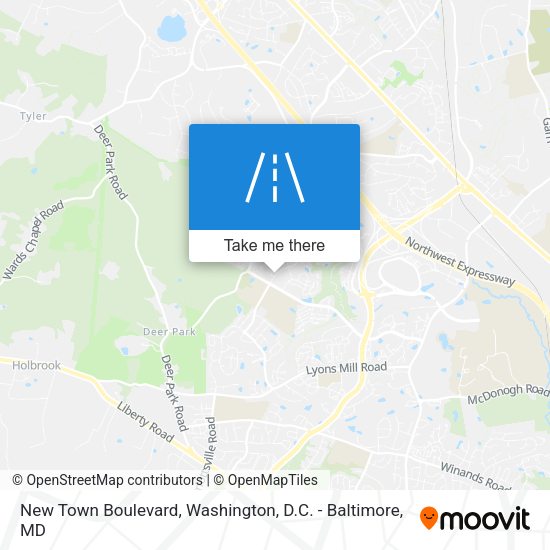 Mapa de New Town Boulevard