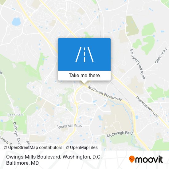 Owings Mills Boulevard map