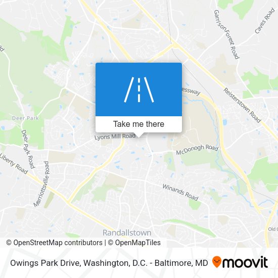 Owings Park Drive map