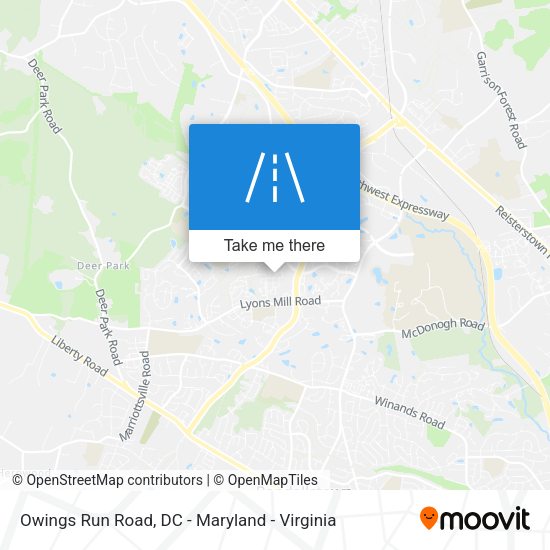 Owings Run Road map