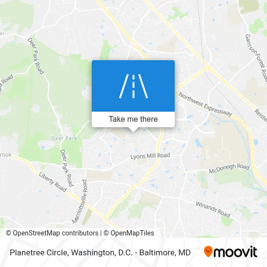 Planetree Circle map