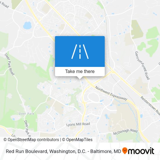 Mapa de Red Run Boulevard