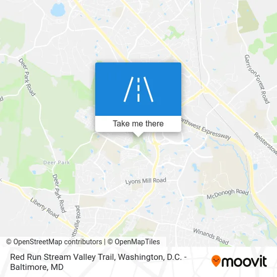 Red Run Stream Valley Trail map