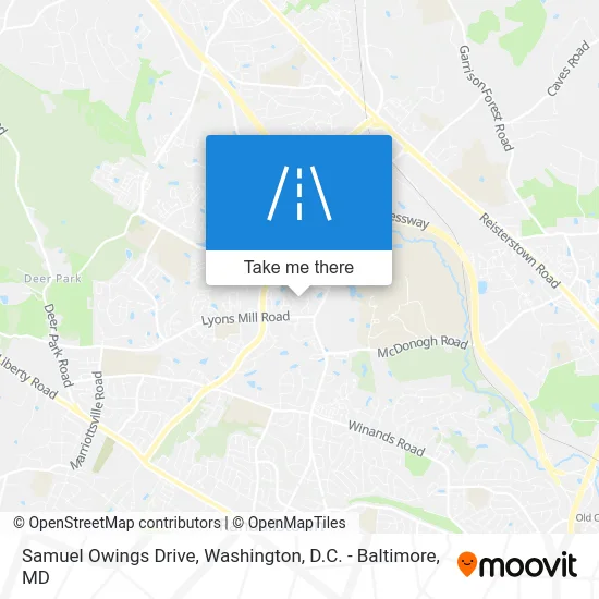 Samuel Owings Drive map