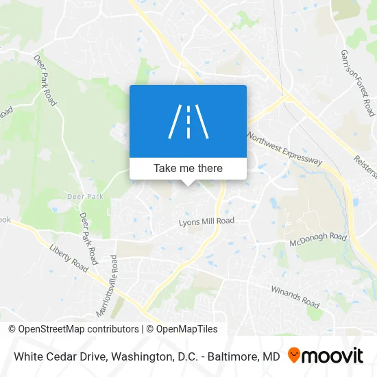 White Cedar Drive map