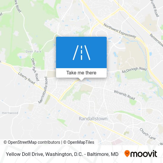Yellow Doll Drive map