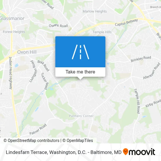 Lindesfarn Terrace map