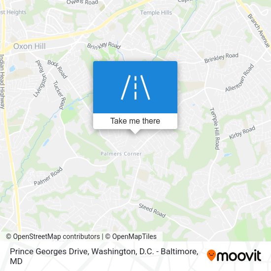 Prince Georges Drive map