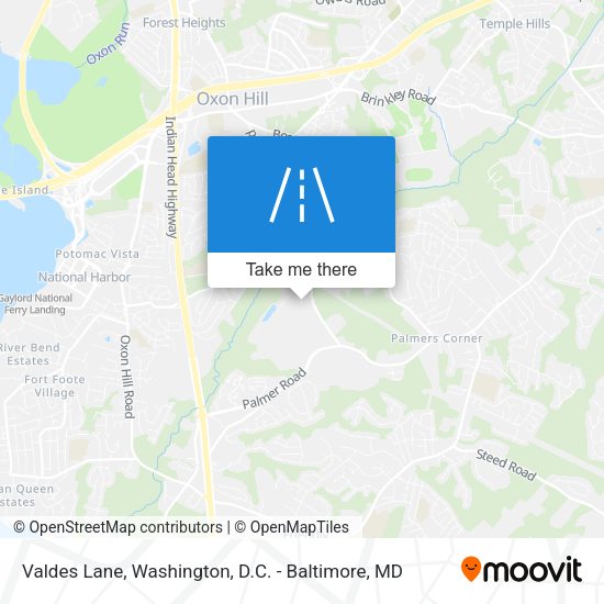 Valdes Lane map