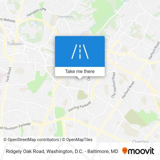 Ridgely Oak Road map