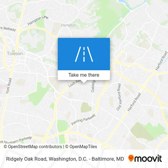 Ridgely Oak Road map